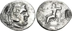 Greek LYCIA, Phaselis. Circa 218/7-186/5 BC. AR Tetradrachm (33mm, 16.07 g, 12h). In the name and types of Alexander III of Macedon. Dated CY 1 (218/7 BC). Head of Herakles right, wearing lion skin / 