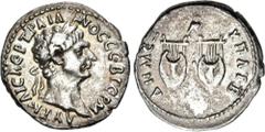 Roman Provincial LYCIA, Koinon of Lycia. Trajan. AD 98-117. AR Drachm (18mm, 3.18 g, 6h). Struck AD 98-99. Laureate head right / Two lyres; above, owl standing right. RPC III 2676; BMC 9-11; SNG von A