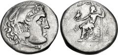 Greek LYCIA, Phaselis. Circa 218/7-186/5 BC. AR Tetradrachm (30mm, 16.20 g, 12h). In the name and types of Alexander III of Macedon. Dated CY 20 (199/8 BC). Head of Herakles right, wearing lion skin; 