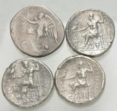 Large Lots GREEK. Asia Minor. Lot of four (4) AR Tetradrachms. Includes: Price 468 (2) // Price 3228 // Pamphylia, Side. Average Near VF, the Side with countermark and graffiti. LOT SOLD AS IS, NO RET