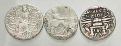 Large Lots ROMAN. Provincial. Lot of three (3) AR Tetradrachms. Includes: various. Average Good Fine - Near VF. LOT SOLD AS IS, NO RETURNS. Three (3) coins in lot. Ex Malter Galleries.