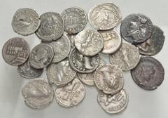 Large Lots ROMAN. Republican-Imperial. Lot of twenty-three (23) silver issues. Includes: Republican: AR Denarius (3) // L. Rubrius Dossenus. AR Quinarius. Crawford 348/4 (1) // Imperial: AR Denarius (