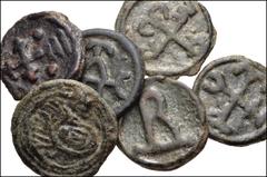 BYZANTINE. Lot of Six (6) Æ of the Cherson mint from Basil I to Nicephorus II. Includes: Basil I // Leo VI // Constantine VII // Constantine VII, with Romanus II // Romanus II // Nicephorus II. Good F