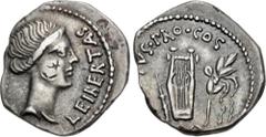 The Robert W. Hubel Collection, Assembled 1929-1939 The Republicans. Brutus. Spring-early summer 42 BC. AR Denarius (17.5mm, 3.57 g, 6h). Military mint traveling with Brutus in Lycia. Head of Libertas