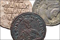 MIXED. Roman Imperial-Byzantine. Lot of two (2) Æ Folles and and one (1) PB Seal. Includes: ROMAN IMPERIAL: Diocletian. Æ Follis. Thessalonica mint // BYZANTINE: Leo VI. Æ Follis. Constantinople mint 