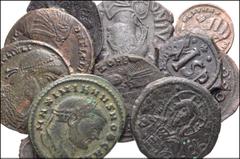 MIXED. Roman Imperial-Byzantine. Lot of twelve (12) Æ from Galerius to Michael VIII. Includes: ROMAN IMPERIAL: Galerius. Æ Follis // Helena. Æ Follis // Julian II. Æ Follis (2) // BYZANTINE: Justin I.