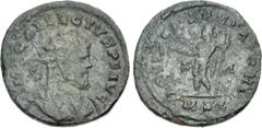 Roman Imperial Allectus. Romano-British Emperor, AD 293-296. Antoninianus (21.5mm, 4.12 g, 6h). Londinium (London) mint. IMP C ALLECTVS P F AVG, radiate and draped bust right / IOVI CONSERVATORI, Jupi