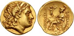 Greek BITHYNIA, Kalchedon. Circa 260-230s BC. AV Stater (19.5mm, 8.41 g, 1h). In the name and types of Lysimachos of Thrace. Diademed head of the deified Alexander right, with horn of Ammon / ΒΑΣΙΛΕΩΣ