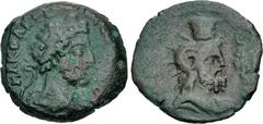 The Beniak Collection of Alexandrian Coinage EGYPT, Alexandria. Commodus. AD 177-192. Æ Diobol (22mm, 5.62 g, 12h). Dated RY 25 (AD 184/5). Laureate head right / Radiate and draped bust of Serapis-Pan
