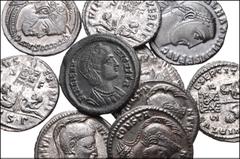 ROMAN. Imperial. Lot of eleven (11) Æ Folles from Maximinus II to Helena. Includes: Maximinus II. Antioch mint // Licinius I. Siscia mint // Constantine I. Thessalonica mint (8) // Helena I. Cyzicus m