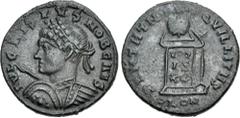 Roman Imperial Crispus. Caesar, AD 316-326. Æ Follis (18mm, 2.97 g, 6h). Contemporary imitation. Imitating an emission of the Londinium (London) mint, struck under Constantine I, circa late AD 320-321