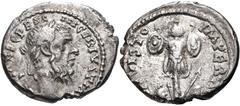Pescennius Niger. AD 193-194. AR Denarius (18mm, 3.25 g, 1h). Antioch mint. Laureate head right / Trophy with arms at base. RIC IV 34b; RSC 33a. Good VF, toned, minor porosity. Rare. If AD 69 is known
