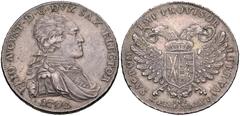 GERMANY, Sachsen-Albertinische Linie (Kurfürstentum). Friedrich August III (Friedrich August I von Sachsen). 1763-1806. AR Konventionstaler (40mm, 27.97 g, 12h). On the Vikariat. Dresden mint. Dated 1