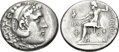 Greek LYCIA, Phaselis. Circa 218/7-186/5 BC. AR Tetradrachm (30mm, 16.02 g, 12h). In the name and types of Alexander III of Macedon. Dated CY 11 (208/7 BC). Head of Herakles right, wearing lion skin; 