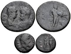ROMAN. Provincial. Lot of two (2) Lydian bronzes of Tmolus and Tralles. Includes: LYDIA, Tmolus. Hadrian, with Aelius. Æ 30mm. Confronted busts of Hadrian, laureate and draped, and Aelius, bareheaded 