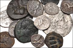 GREEK. Miscellaneous. Lot of twenty-eight (28) coins from Sicily to Judaea. Includes: SICILY, Kamarina. AR Litra // Syracuse. Agathokles. Æ Litra // THRACE, Apollonia Pontika. AR Diobol // KINGS of MA