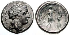 SICILY, Syracuse. Agathokles Estimate $500 SICILY, Syracuse. Agathokles. 317-289 BC. AR Tetradrachm (16.81 gm). Circa 305-295 BC. Wreathed head of Kore right, wearing single-pendant earring and neckla