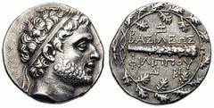 MACEDON, Kings of. Philip V Estimate $600 MACEDON, Kings of. Philip V. 221-179 BC. AR Didrachm (8.38 gm). Struck 182-179 BC. Diademed head right / Club within wreath, one monogram above, two monograms