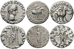 BAKTRIA, Indo-Scythian Kings. Posthumous imitation of Hermaios. Estimate $300 BAKTRIA, Indo-Scythian Kings. Posthumous imitation of Hermaios. (Indo Greek), Circa 90-70 BC. AR Tetradrachm (8.36 gm). Dr