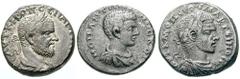 MACRINUS and DIADUMENIAN Estimate $500 MACRINUS and DIADUMENIAN. Lot of 18 AR Tetradrachms, from various cities. Includes the following: Macrinus. Carrhae. Prieur 836 // Edessa. Prieur 855 and 856 // 