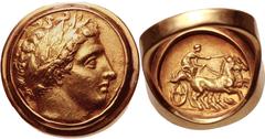 KINGS of MACEDON. temp. Philip II – Alexander III. Circa 340/36-328 BC. AV Stater (15mm, 18.59 g, 6h). In the name and types of Philip. Amphipolis mint. Laureate head of Apollo right / Charioteer driv