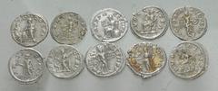 Large Lots ROMAN. Imperial. Lot of ten (10) AR Denarii mostly of Severus Alexander and Severan Empresses. Includes: Julia Domna (1) // Elagabalus (1) // Julia Soaemias (1) // Julia Maesa (2) // Severu