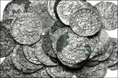 WORLD. Bulgaria. Lot of one-hundred (100) AR Groschen of Ivan Stracimir. All coins: Christ facing / Ivan on throne facing. Cf. Yurokova and Penchev 108 for type. Mostly VF, with find patinas, some poo