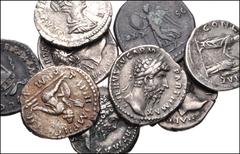 ROMAN. Imperial. Lot of nine (9) AR Denarii from Divus Vespasian to Plautilla. Includes: Divus Vespasian // Titus // Trajan // Hadrian // Diva Fuastina Senior // Lucius Verus (2) // Septimius Severus 