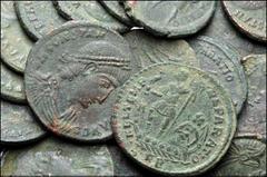 ROMAN. Imperial. Lot of twenty (20) Æ Centenionales of Constantius II. Lot comprised mostly of “soldier spearing fallen horseman” type of Constantius II. Maybe a couple of Constans mixed in. Average F