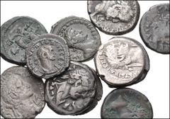 ROMAN. Provincial. Lot of eleven (11) coins of Egyptian Alexandria. Includes: Augustus. Æ Diobol // Claudius. BI Tetradrachm // Nero. BI Tetradrachm // Galba. BI Tetradrachm // Vespasian. BI Tetradrac