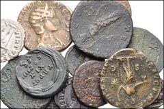 ROMAN. Imperial. Lot of thirteen (13) bronze coins from Agrippa to Carausius. Includes: Agrippa. Æ As // Claudius. Æ As // Trajan. Æ “As”. Rome mint for circulation in Syria // Antoninus Pius. Æ As //