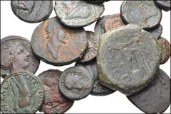 MIXED. Greek-Roman Imperial. Lot of twenty-one (21) bronze and billon coins. Includes: various types, rulers, and denominations. Greek (6) // Roman Provincial (5) // Roman Republican (5) // Roman Impe