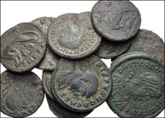 ROMAN. Imperial. Lot of twelve (12) bronzes from Claudius II to Theodosius I. Includes: Claudius II // Licinius I // Constantine I (2) // City Commemoratives (3) // Crispus // Constantine II (3) // Th