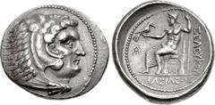 SELEUKID KINGS of SYRIA. Antiochos I Soter. 281-261 BC. AR Tetradrachm (29mm, 16.95 g, 10h). In the name of Seleukos I Nikator. Susa mint. Head of Herakles right, wearing lion skin / Zeus Aëtophoros s