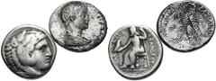 EGYPT and MACEDON, a lot of two AR Tetradrachms, Estimate $200  EGYPT and MACEDON, a lot of two AR Tetradrachms, as follows: MACEDON, kings of. Alexander III. 336-323 BC. AR Tetradrachm (16.84 gm). Am