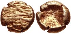 IONIA, Uncertain mint. Circa 650-600 BC. EL 1/24 Stater (6mm, 0.56 g). Milesian standard. Striated type. Flattened striated surface / Plain incuse punch. Weidauer -; Traité I 14–5; SNG Kayhan 682; SNG