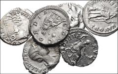 ROMAN. Imperial. Lot of six (6) AR Denarii from Vespasian to Orbiana. Includes: Vespasian (2) // Titus // Julia Paula // Severus Alexander // Orbiana. Near VF to VF, some porous, Julia Paula with a fl