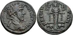 Marcus Aurelius. AD 161-180. Æ (31mm, 13.51 g, 6h). Magnesia ad Maeandrum (Ionia) mint. Laureate and cuirassed bust right / Facing cult statue of Artemis Ephesia between two eagles with spread wings; 