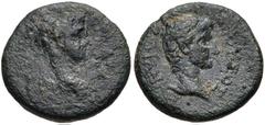 LYDIA, Sardis. Germanicus, with Drusus. Caesar, 15 BC-AD 19. Æ (15mm, 2.63 g, 12h). Bare head of Germanicus right / Bare head of Drusus right. RPC I 2992; BMC 110-2. Good Fine, green patina, rough obv