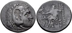LYCIA, Phaselis. Circa 221/0-189/8 BC. AR Tetradrachm (33mm, 16.46 g, 12h). In the name and types of Alexander III of Macedon. Dated CY 11 (208/7 BC). Head of Herakles right, wearing lion skin; c/m: S