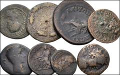 ROMAN. Provincial. Lot of Fifty-three (53) Æ from Mysia, Troas, Lydia, Phrygia, and Pisidia, 1st-3rd centuries AD. Includes: a good variety of cities and rulers, most with basic attributions. Fair to 