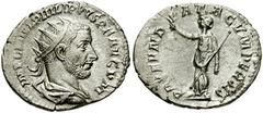PHILIP I. 244-249 AD. AR Antoninianus (3.65 gm). Antioch mint. Struck 244 AD. IMP C M IVL PHILIPPVS P F AVG P M, radiate, draped and cuirassed bust right, seen from behind / PAX FVN-DATA CVM PERSIS, P