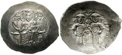 ALEXIUS III. 1195-1203 AD. EL Aspron Trachy (4.82 gm). Constantinople mint. Struck circa 1197-1203. Estimate $750 ALEXIUS III. 1195-1203 AD. EL Aspron Trachy (4.82 gm). Constantinople mint. Struck cir