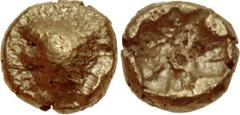 KINGS of LYDIA. Alyattes. Circa 610-560 BC. EL Ninety-Sixth Stater (3mm, 0.10 g). Lydo-Milesian standard. Figural type. Lion’s paw / Incuse punch. Karwiese Series I, Group 1 (Ephesos); Weidauer –; SNG