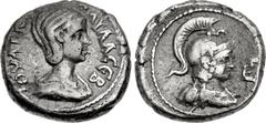 EGYPT, Alexandria. Julia Paula. Augusta, AD 219-220. BI Tetradrachm (24mm, 10.62 g, 12h). Dated RY 3 of Elagabalus (AD 219/20). Draped bust of Julia Paula right / Draped bust of Athena right, wearing 