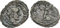 Jotapian. Usurper, circa AD 248-249. AR Antoninianus (22mm, 3.02 g, 12h). Nicopolis in Seleucia mint. IM C M F R IOTAPIANVS AVG, radiate, draped, and cuirassed bust right / [VI]CT OR [I A A]V G, Victo