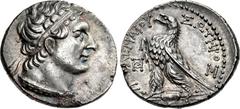 PTOLEMAIC KINGS of EGYPT. Ptolemy VI Philometor. First sole reign, 180-170 BC. AR Tetradrachm (27mm, 13.93 g, 12h). Uncertain mint on Cyprus. Dated year 89 of an uncertain era (174/3 BC). Diademed bus