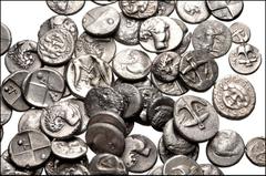 GREEK. Northern Greece. Lot of sixty-six (66) silver issues. Includes: THRACE, Ainos. Diobol (1) // Apollonia Pontika. 8 Drachms, 3 Diobols, and Obol (12 total) // THRACE, Chersonesos. Hemidrachms (40