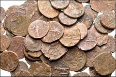 ROMAN. Imperial. Lot of approximately two thousand seven (2007) radiates of the Gallic Empire and Imitations. Includes: Mostly imitations of the Gallic imperial issues (1149). Remainder consists of is