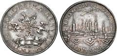 GERMANY, Münster (Stadt). AR Medal (41mm, 25.38 g, 12h). Commemorating the Concluding of Part of the Peace of Westphalia in Münster. By E. Ketteler. Dated 24 Oct(ober) 1648 ( year in Roman numerals ).